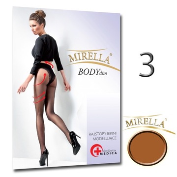 MIRELLA Колготки Slim Body Shaping Bikini Lycra, размер 20 ден. 3/л Визон