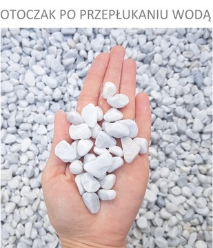 ГАЛКА КАМЕНЬ Белый Бьянко Каррара для сада 1кг