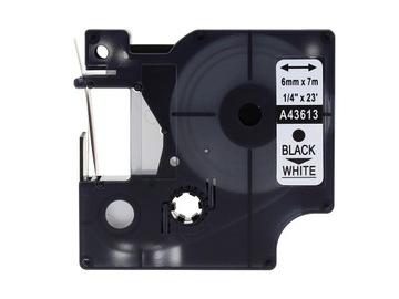 Taśma do Dymo D1 6mm biała 43613 S0720780