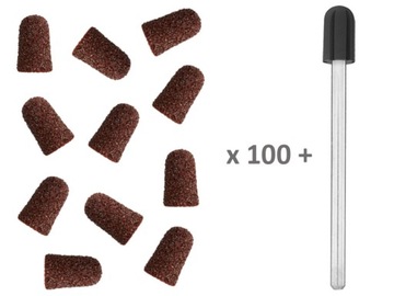 100 x KAPTUREK ŚCIERNY 5 mm # 100 + NOŚNIK