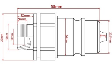 НАБОР ПЛАТЫ + 4x БЫСТРОСОЕДИНИТЕЛЬНЫХ РАЗЪЕМА EURO M16