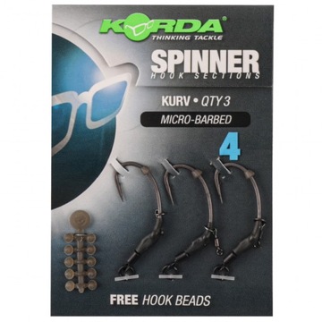 Korda GOTOWY ZESTAW RONNI RIG kurv shank 4 - 3szt