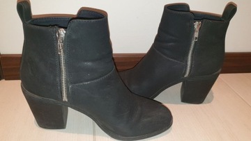 buty H&M botki 39 obcas czarne wygodne