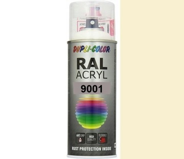 MOTIP RAL ACRYL 9001 PÓŁMAT DUPLI-COLOR FARBA AKRYL SPRAY 400 ML