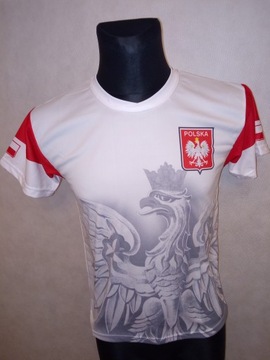 Koszulka kibica POLSKA ORZEŁ biała rozm. M