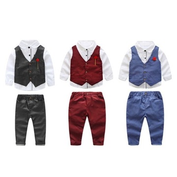 ТОРЖЕСТВЕННЫЙ КОМПЛЕКТ ДЛЯ МАЛЬЧИКОВ С ЖИЛЕТОМ, рубашка из 4 предметов, 92/98