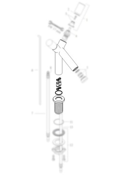 HANSGROHE AXOR Starck Korpus bat. umywalk. satinox