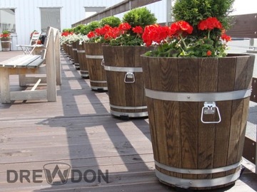 БОЛЬШОЙ САДОВЫЙ ЦВЕТОЧНЫЙ ГОРШОК ДЕРЕВЯННЫЙ ГОРШОК D50H31