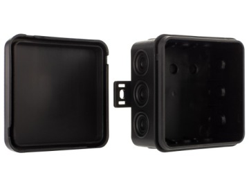Коробка накладная с защелкой 80х85х41 IP54 черный 03605