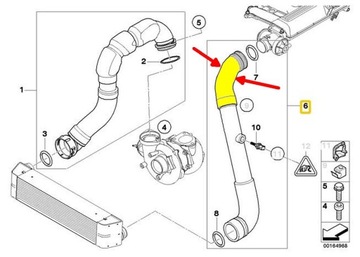 BMW X5 E53 3,0D M57N TRUBKA WAZ TURBO INTERCOOLER