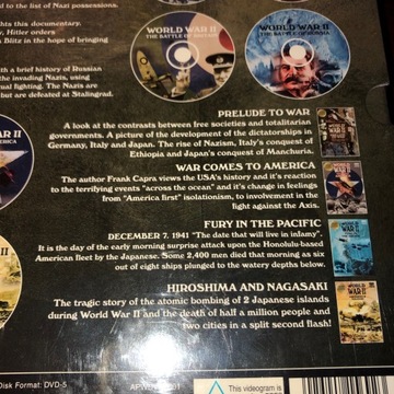 WORLD WAR II 8 DVD VIDEO BOX angielski NOWE FOLIA