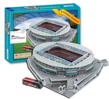 ARSENAL LONDYN STADION EMIRATES STADIUM PUZZLE 3D
