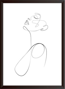OBRAZ PLAKAT LINIE JEDNA LINIA KOBIETA MIŁOŚĆ A3 30,00 x 40,00 cm