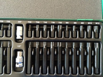 Набор бит HONITON, ключи шестигранные Torx шлицевые 40 элементов H4013