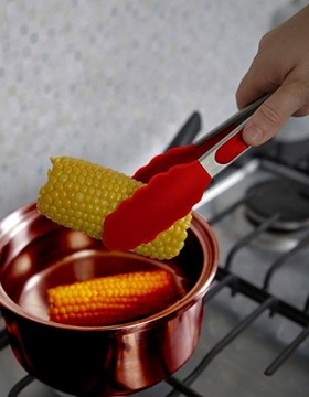 СИЛИКОНОВЫЕ КУХОННЫЕ ЩИПЦЫ ДЛЯ СКОВОРОДА, серые