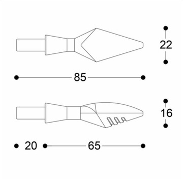 Светодиодные указатели поворота для мотоциклов BARRACUDA | X-LED