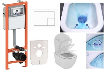 6w1 ZESTAW PODTYNK STELAŻ +MISKA WC TESI AQUABLADE