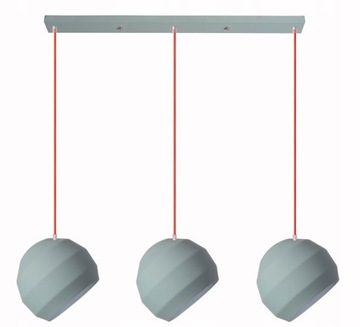 LAMPA SUFITOWA SZARA POTRÓJNA LOFT METALOWA GREY