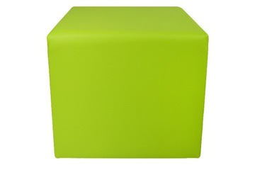 Pufa kostka skaj skrzyniaEKO SKÓRA 40x40 LIMONKA