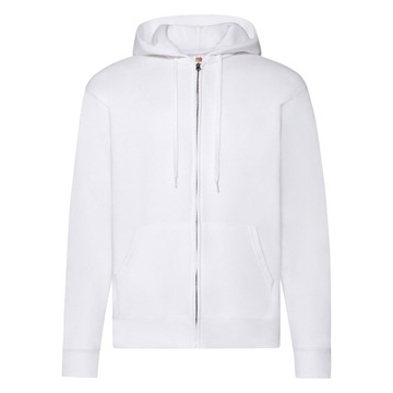 BLUZA Z KAPTUREM NA SUWAK - FRUIT white L