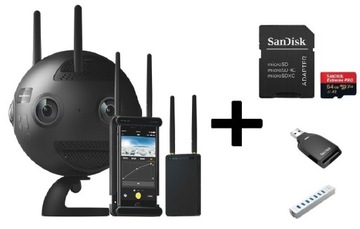 Insta360 Pro 2 Kamera Sferyczna 360 8K Zestaw Memory Card Bundle