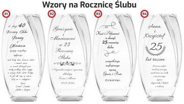 Wazon z GRAWEREM 32cm URODZINY JUBILEUSZ Rocznica ŚLUB Parapetówka