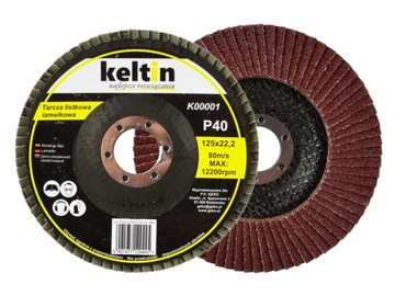 KELTIN TARCZA LISTKOWA LAMELKOWA 125mm P 40