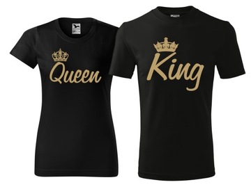 Koszulki dla par zakochanych KING QUEEN Bonnie i C