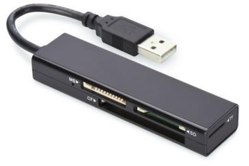 Czytnik Ednet 4-porty USB 2.0 CF SD MicroSD MS