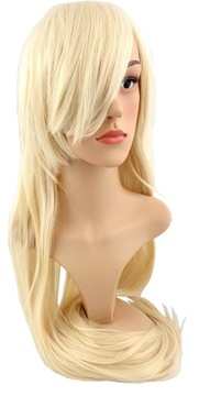 COSPLAY PERUKA 100 CM ANIME MANGA Z FŁUGA J BLOND