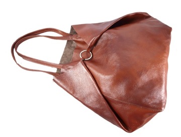 TOREBKA SKÓRZANA WOREK TORBA SKÓRA SHOPPER BRAZOWA