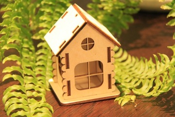 Декорации Лес в стекле Мини-деревянный домик