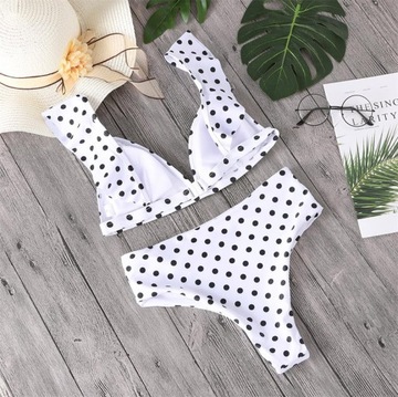 БИКИНИ С ВЫСОКОЙ ПОСАДКОЙ ИЗ ДВУХ ЧАСТЕЙ КУПАЛЬНИК POTT БОХО КОСТЮМ L