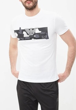 EMPORIO ARMANI EA7 markowy męski t-shirt WHITE XXL