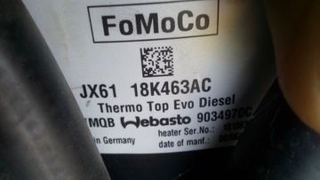 FORD FOCUS MK4 JX61-18K463-AC WEBASTO ДИЗЕЛЬ