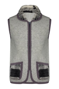 ШЕРСТЯНОЙ ЖИЛЕТ С ВОРОТНИКОМ, МЕРИНОС, 3XL