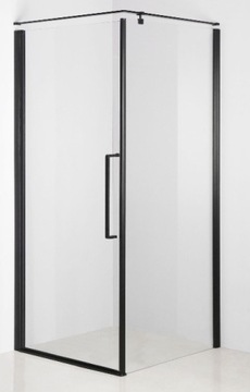 KABINA PRYSZNICOWA 90x90 CZARNE PROFILE POWŁOKA