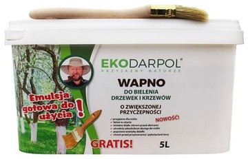WAPNO DO BIELENIA DRZEW EMULSJA EKO 5L + PĘDZEL