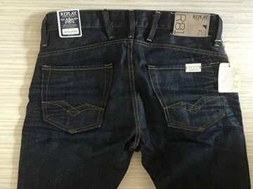 REPLAY DROUMAN Spodnie Jeans r. 30 / 32 ORYGINALNE