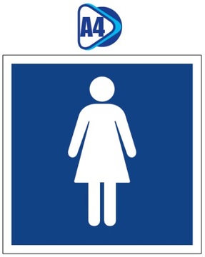 ТУАЛЕТ ЖЕНСКИЙ ТАБЛИЦА ПВХ ПИКТОГРАММА доска УФ печать WR_A4