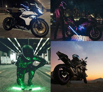 СВЕТОДИОДНОЕ ОСВЕЩЕНИЕ ШЛЕМА МОТОЦИКЛ СКУТЕР ВЕЛОСИПЕД ТЮНИНГ
