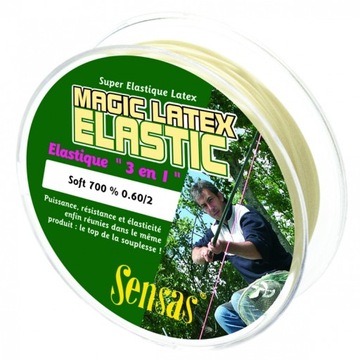 SENSAS AMORTYZATOR , GUMA MAGIC LATEX ELASTIC SOFT 1mm 7m