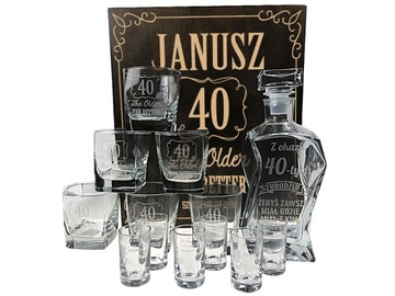 ZESTAW VIP KARAFKA NA URODZINY 18 30 40 50 PREZENT