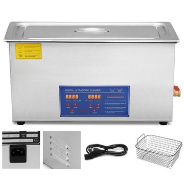 Ультразвуковой очиститель 22L 480w для стальных ювелирных изделий