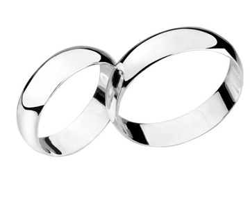 SREBRNE OBRĄCZKI PÓŁOKRĄGŁE 925 6 mm ŚLUBNE