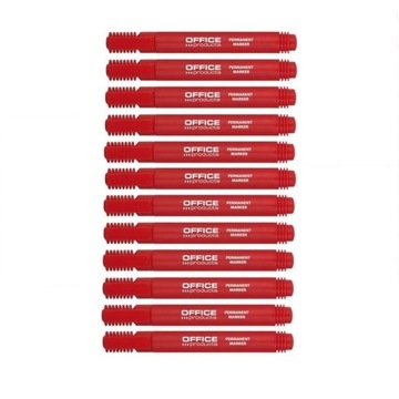 MARKER PERMANENTNY OKRĄGŁY OPK.12 SZT.CZERWONY