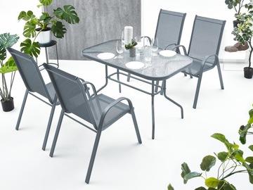 САДОВАЯ МЕБЕЛЬ 4+1 НАБОР СТОЛОВ ДЛЯ БАЛКОНА-ТЕРРАСЫ