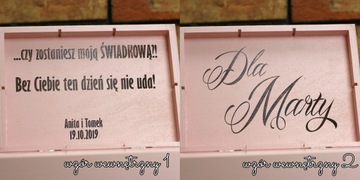 GIFTBOX DLA ŚWIADKOWEJ PROŚBA O ŚWIADKOWANIE ŚLUB