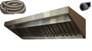 Okap Gastronomiczny S 1250*700*400 FILTRY Turbina