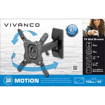 Uchwyt TV 15-43' 25kg VIVANCO BMO 6020 SKLEP W-WA